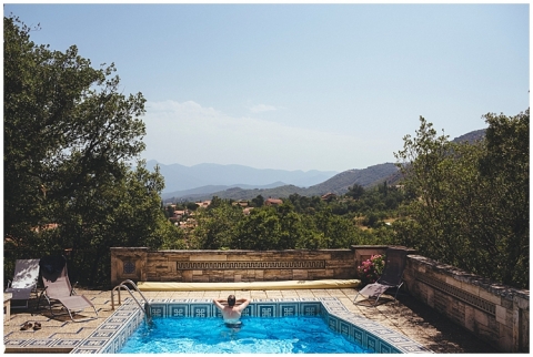 Vu de la piscine des Arbousiers