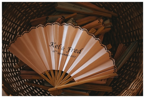 Wedding custom made paper fans