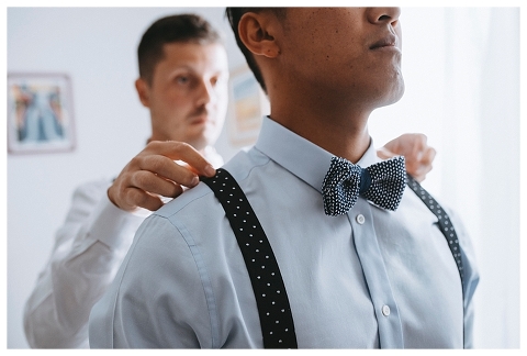 Bow tie and suspenders