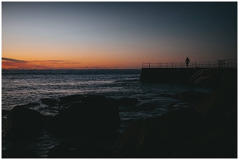 Early Bird at the Iceberg pool, Bondi Beach, Sydney, Australia 